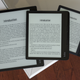 The 8-inch Kobo Sage (center) is smaller than the 10.3-inch Kobo Elipsa (left) and slightly larger than the 7-inch Kobo Libra (right).